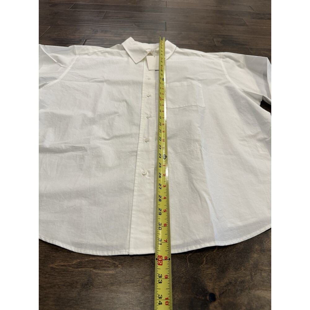 MOIA Womens White Box Shirt Button Up Long Sleeve One Size Shirt NWT NEW $158 - Picture 8 of 9